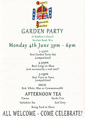 Diamond Jubilee garden party poster