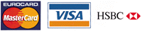Accepted payment cards
